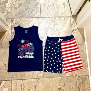 NWT Size 5T Carters Kids Patriotic Set - Blue and Red